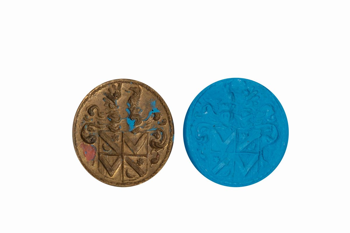 Lotto Composto da Quattro Sigilli in Bronzo, con Stemmi Nobiliari, Secoli XVII - XVIII