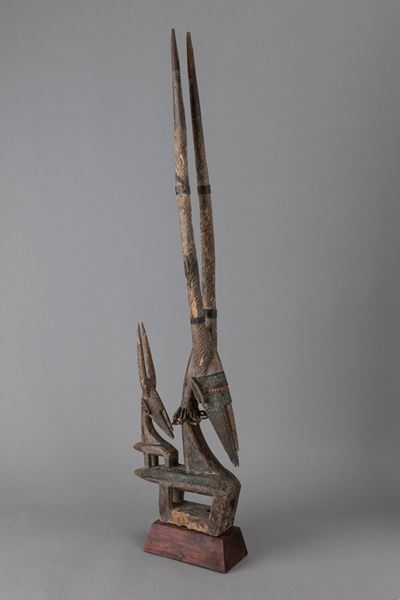 Bambara, Copricapo da danza Chy-Wara, legno e metallo