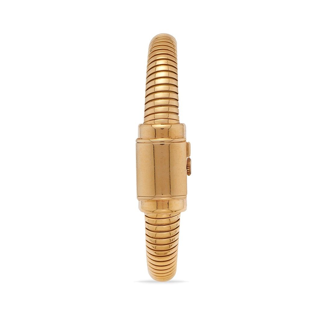 Universal Genève - Orologio da cocktail, anni '50, oro 18k con bracciale tubogas