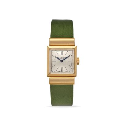 Orologio da polso, anni '30, oro 18k, quadrante argenté