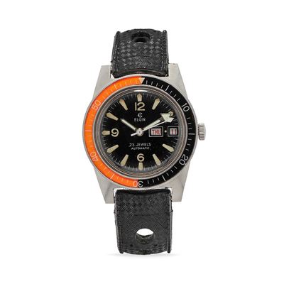 Diver degli anni '60, cassa tonneau in acciaio con quadrante nero