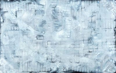 Senza titolo (Silver Grid Field), tecnica mista e vernice argentata su cartone nero