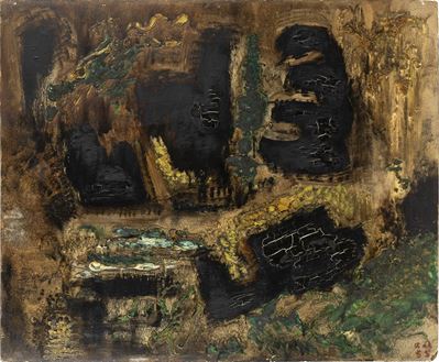 La source de la Loue, olio su tavola, 1955
