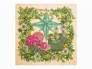 Hermès - Passiflores silk twill scarf