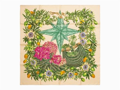 Dawlat-Dumoulin, Foulard Passiflores in seta, 1996