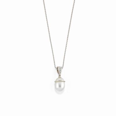 Collana con Diamanti e Perla