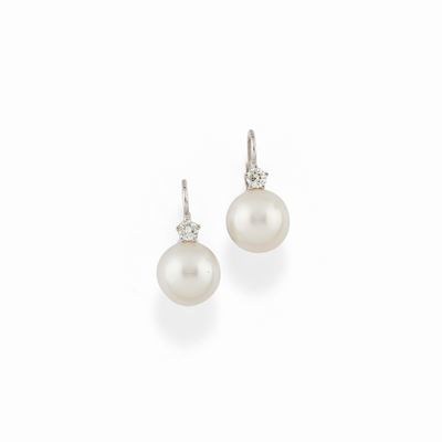 Orecchini con Perle e Diamanti