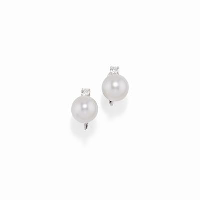 Orecchini con Perle e Diamanti