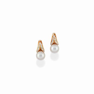 Orecchini con Perle e Diamanti