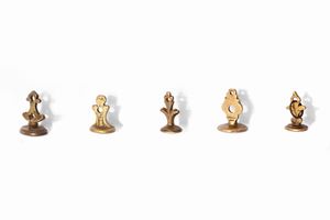 Lot consisting of five bronze pendant seals, with noble coats of arms, 18th century