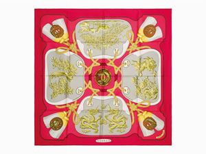 Tsubas twill silk scarf