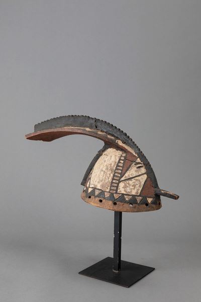 Maschera di danza Mossi, legno scolpito, policromia