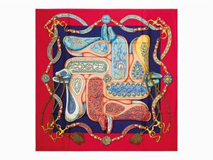 Hermès - Festival twill silk scarf