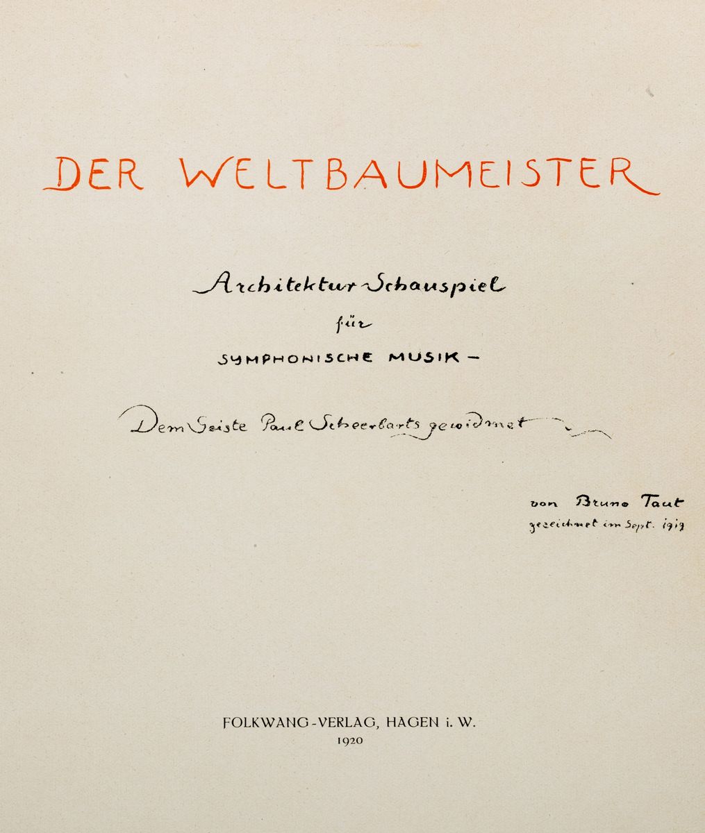 Bruno Taut - Zweite Buchpublikation Des Arbeiterrats Für Kunst
