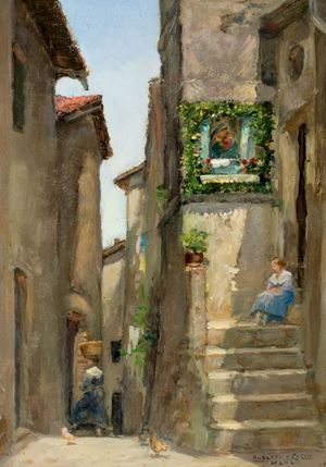 Anticoli Corrado, edicola con la Madonna