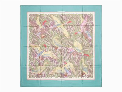 Christiane Vauzelles, Foulard Cols Verts in seta, 1973
