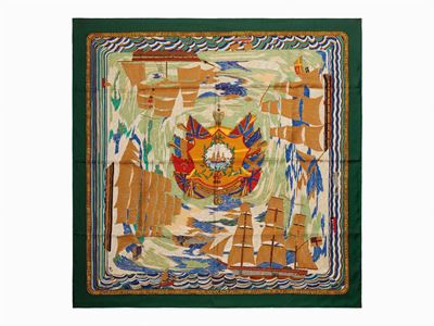 Henry F. Smith, Foulard Marine Naive, seta, 1992