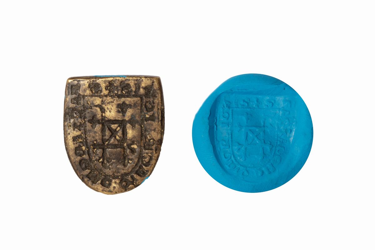 Lotto Composto da Quattro Sigilli in Bronzo, Due Circolari e Due a Scudo, con Stemmi Nobiliari, S...