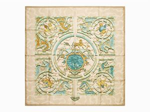 Alfred De Dreux-Peintre du Cheval twill silk scarf