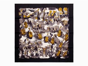 Concerto twill silk scarf