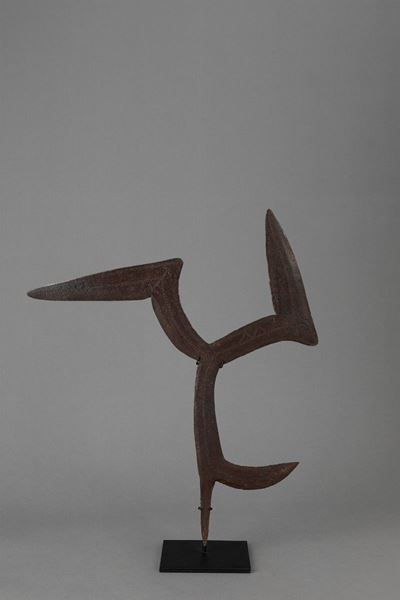 Coltello da lancio MBANZA (MBANDJA), ferro forgiato, Congo Kinshasa