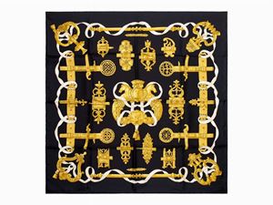 Hermès - Ferronerie twill silk scarf