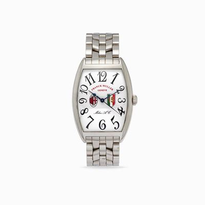 Cintrée Curvex 2852, orologio personalizzato per A.C. Milan Campione d'Italia 1995/1996, acciaio