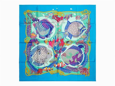 Annie Faivre, Foulard Grands Fonds, seta, 1992
