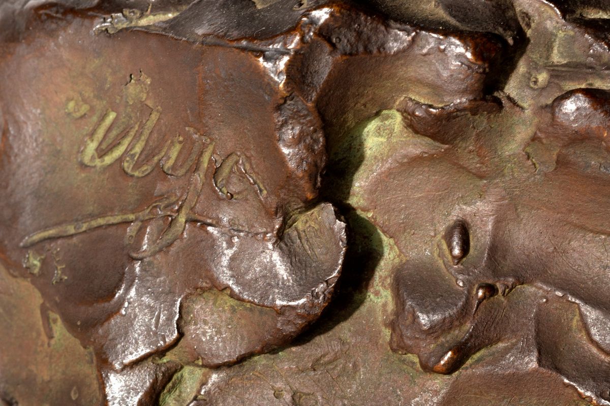 Scuola Italiana, Fine del Secolo XIX - Inizi del Secolo XX - Ugo, Scultura in bronzo raffigurante...