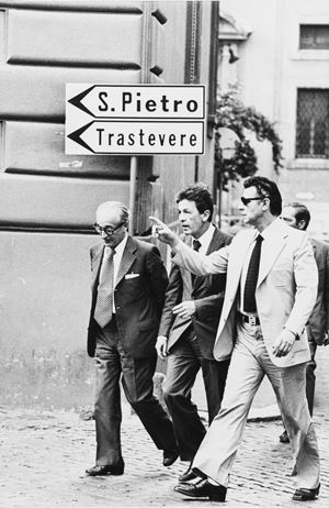 Alessandro Natta, Enrico Berlinguer e Antonio Tatò, Roma