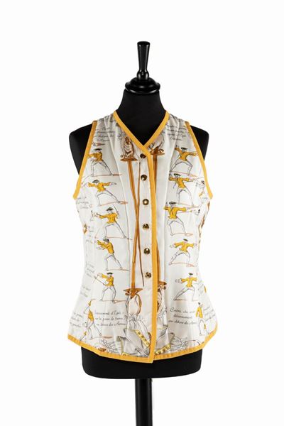 Gilet imbottito, stampa Traité des Armes, taglia 40