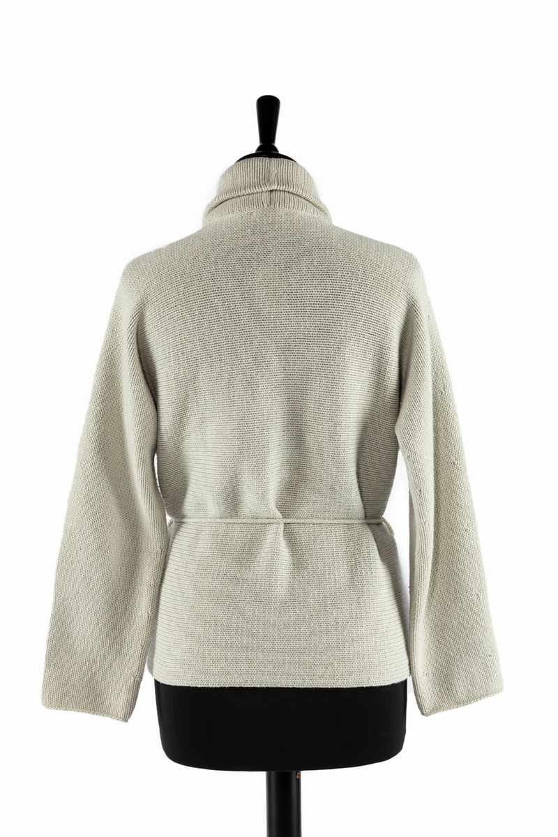 Hermès - Pullover in misto lana e seta con inserti in stampa Bal des bulles