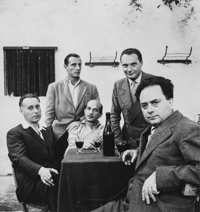 Renato Birolli, Duilio Morosini, Giuseppe Migneco, Vittorio Sereni e Beniamino Ruoppolo, Milano