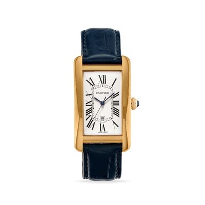 Orologio Cartier, Tank Americaine 1740, oro 18k con movimento a carica automatica