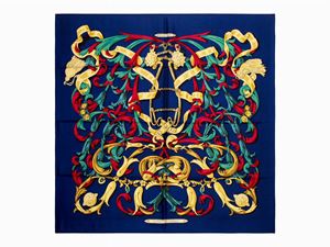 Hermès - Le Mors à la Conétable twill silk scarf