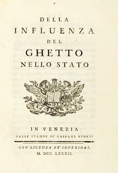 Della Influenza del Ghetto nello Stato