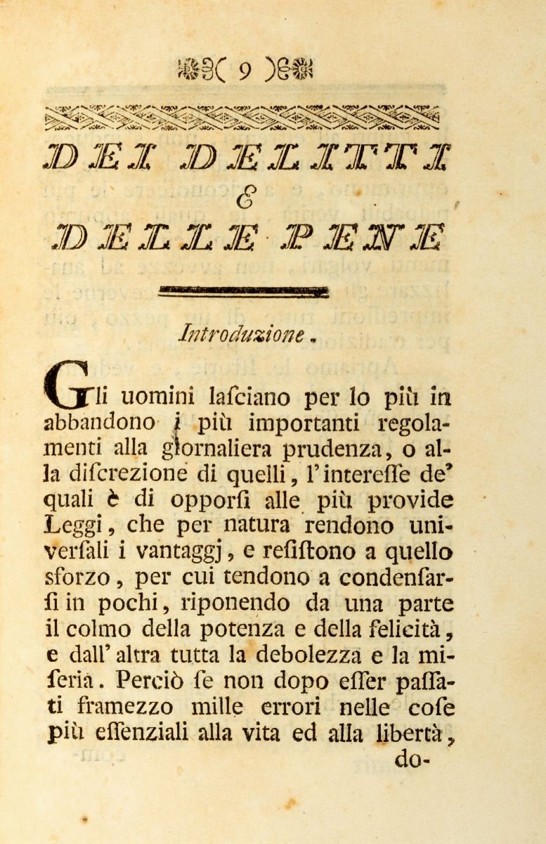 Cesare Beccaria - Dei Delitti e delle Pene Edizione Rivista, Corretta, e Disposta Secondo L'ordin...