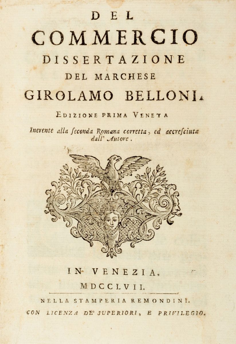 Antonio Genovesi - Lezioni di Commercio o Sia di Economia Civile. Cui Vanno Uniti Opuscoli Intere...