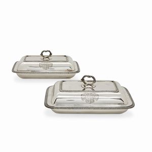 Two silver bowls, England, 20th century