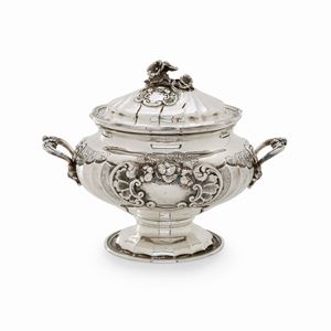 A silver bowl