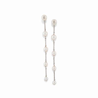 Orecchini con Perle e Diamanti