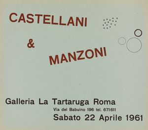 Castellani & Manzoni, Galleria La Tartaruga, Roma