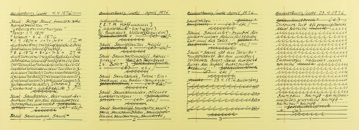 Hanne Darboven - Aufzeichnungen, 1975-76, Hamburg, Griffelkunst-vereinigung