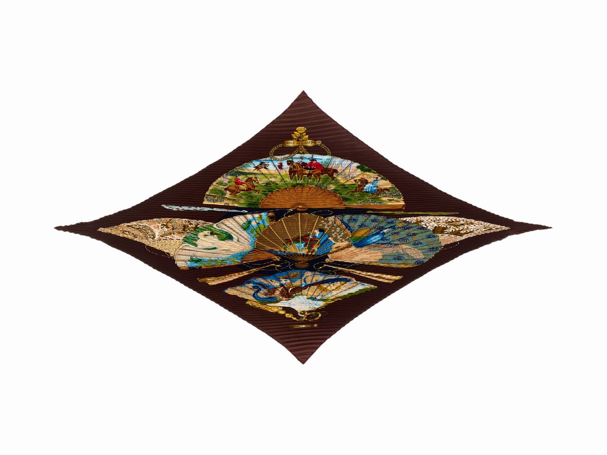 Hermès - Julie Abadie, Foulard Brise de Charm in seta plissé, 1991