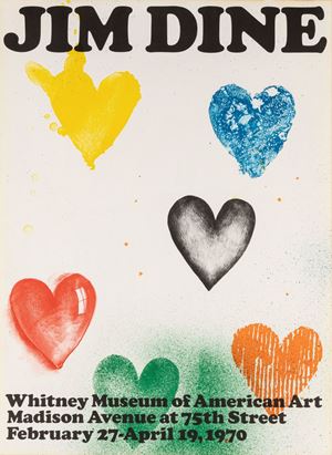 Jim Dine, New York, Whitney Museum of American Art, 1970