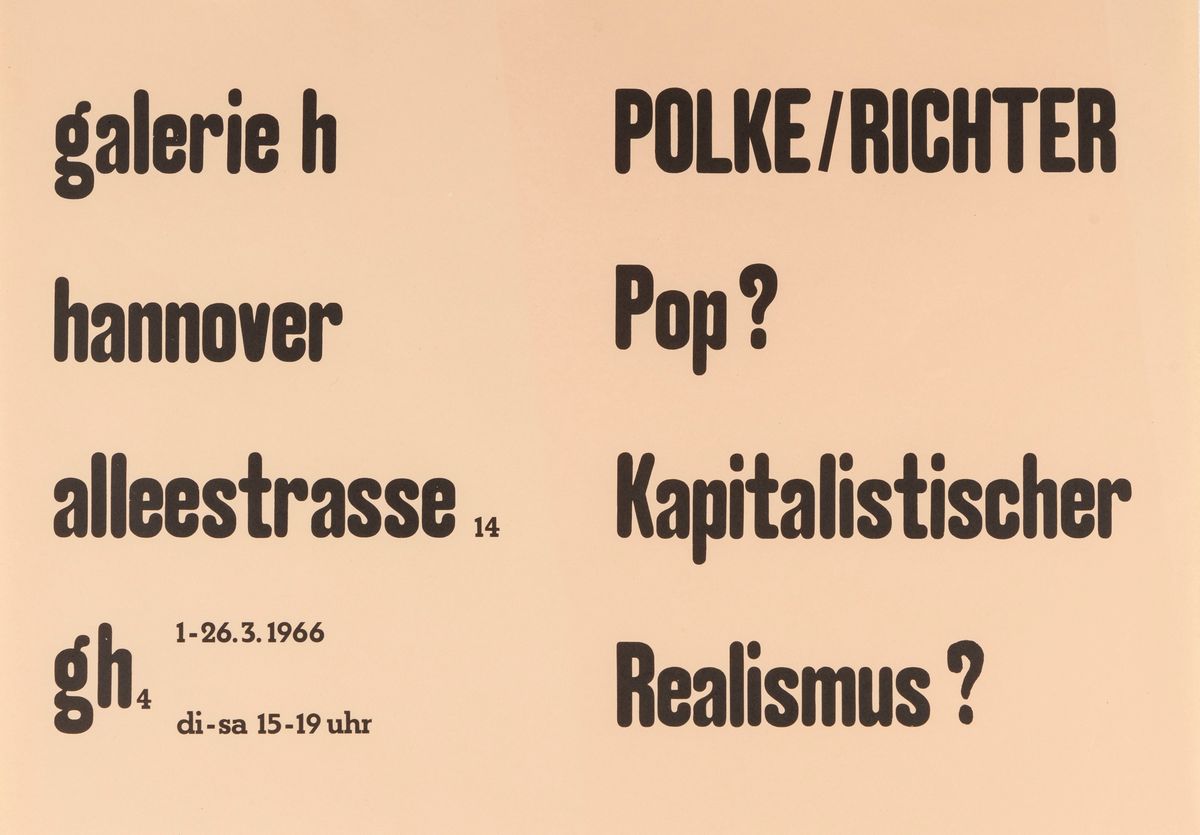 Lotto Composto da Manifesto e Depliant della Mostra Polke/richter