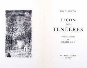 Leçon de ténèbres. Pointes sèches de Michel Ciry