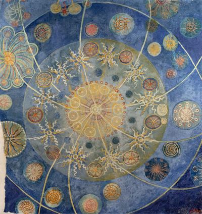 Cielo stellato, distacco di affresco su tela