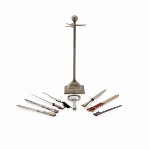 Lot of nine silver objects