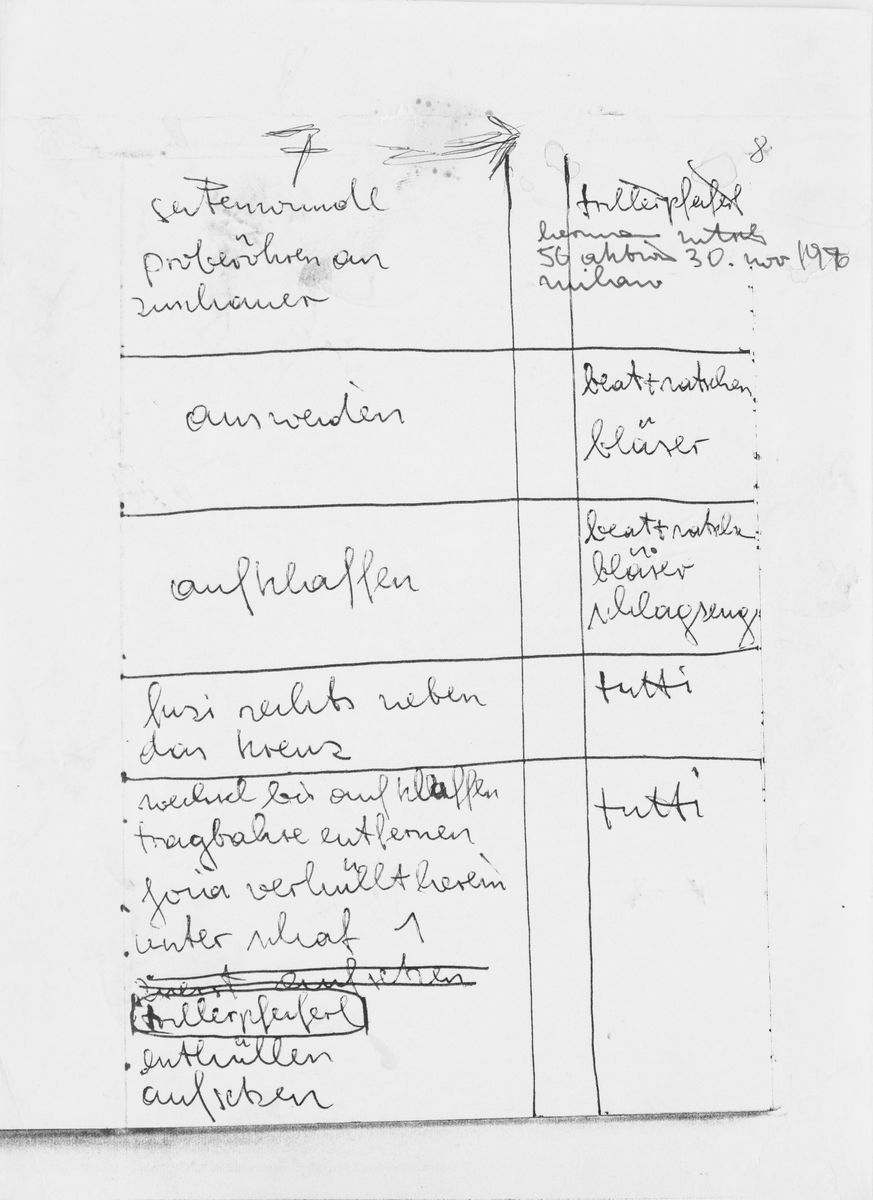 Hermann Nitsch - Partitura per 56 Aktion